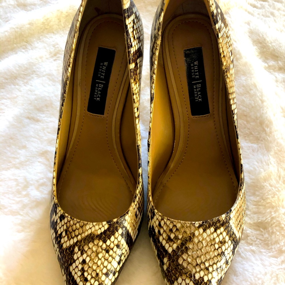 Olivia Leather Exotic Print Heels